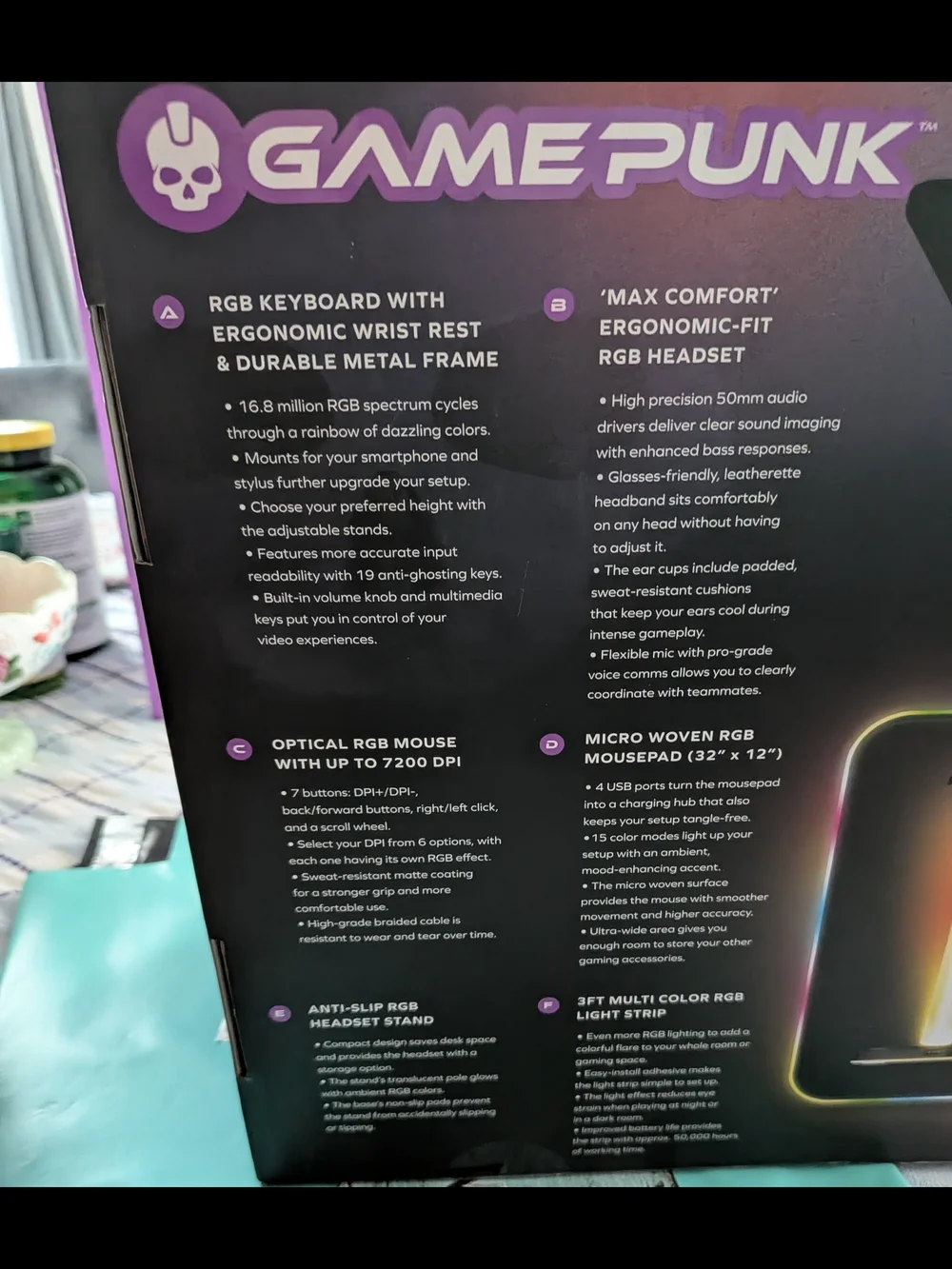 RGB Gaming Keyboard with Multicolor Backlight